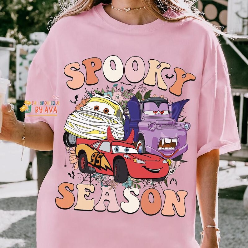 Mickey and Friends Halloween Shirt, Disneyland Spooky Season Shirt, Disneyland Spooky Tee, Cars Halloween Shirt, Toy Story Halloween Tee image 3