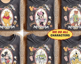 Custom All Characters Disneyland Trip 2026 Shirt, Personalized WDW Family Vacation Matching Tee, Magic Kingdom Mickey Pooh Stitch Buzz Shirt