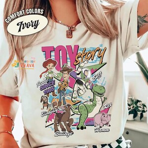 Disneyland Toy Story 1995 Retro Comfort Colors Shirt, Woody Buzz Lightyear Rex Tee, WDW Disneyland Family Vacation 2026 Trip, Pixar Fest image 5