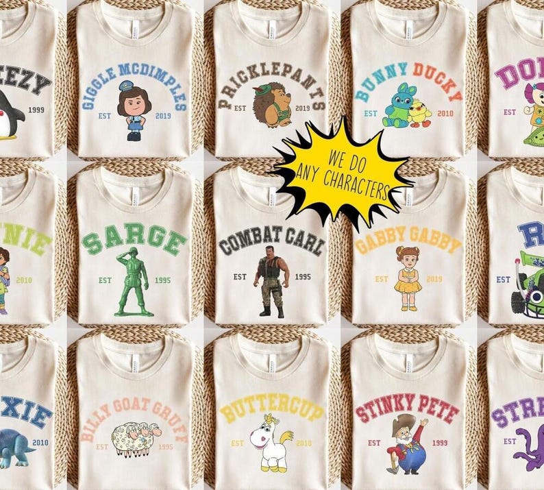 Retro Toy Story Comfort Colors Shirt, Matching Family Disneyland Shirts, Disneyland Group Shirts, Toy Story Woody Buzz Jessie Alien Birthday image 5