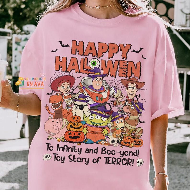 Retro Toy Story Halloween Shirt, Vintage Toy Story Happy Halloween Shirt, Disneyland Halloween, Halloween Matching Shirt, Trick Or Treat image 4
