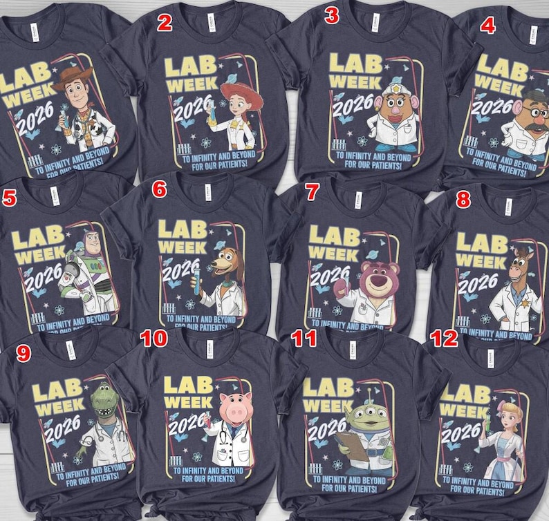 Lab Week 2026 Toy Story Shirt, Lab Story Science Team Tee, Funny Lab Week Outfit, Medical Lab Appreciation Shirt, Group Lab Tee image 3