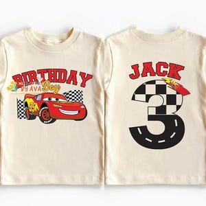 Disneyland Cars Birthday Shirt, McQueen Birthday Boy Tee, Pixar Pit Crew Sweatshirt, Lightning Birthday Family, Racing Car Birthday Trip image 4