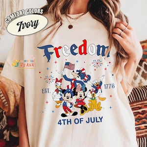 Mickey and Friends Disneyland 4th of July est 1776 Shirt, Disneyland America Shirt, Independence Day, Disneyland Patriotic 250 Years Shirts image 1