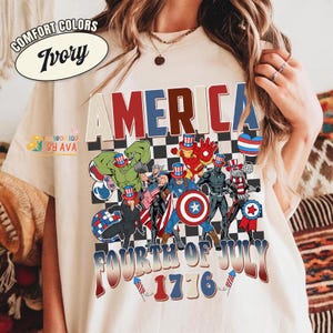 Avengers 4th of July Shirt, Disneyland Happy 4th of July Shirt, Iron Man Spiderman Patriotic Tee, Independence Day Tee, Memorial Day image 3