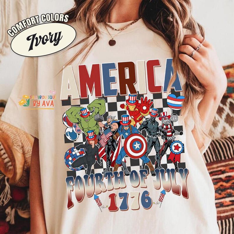 Avengers 4th of July Shirt, Disneyland Happy 4th of July Shirt, Iron Man Spiderman Patriotic Tee, Independence Day Tee, Memorial Day image 3