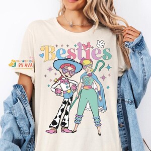 Disneyland Toy Story Besties T-Shirts, Bo Peep And Jessie Shirts, Disneyland Girls Outfits, Disneyland Best Friends Tee, BFF Girls Trip 2026 image 2