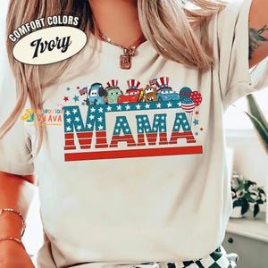 Personalized Disneyland Cars Family Dad Mom Happy 4th of July Shirt, Pixar Cars Independence Day Shirt, Lightning McQueen Patriotic Shirt image 3