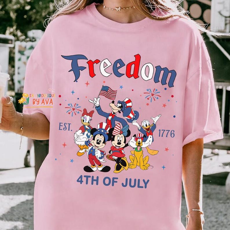 Mickey and Friends Disneyland 4th of July est 1776 Shirt, Disneyland America Shirt, Independence Day, Disneyland Patriotic 250 Years Shirts image 5