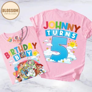 Personalized Toy Story Characters Birthday Shirt, Buzz Lightyear Custom Birthday Shirt, Disneyland Toy Story Birthday Shirt, Woody Shirt Bild 5