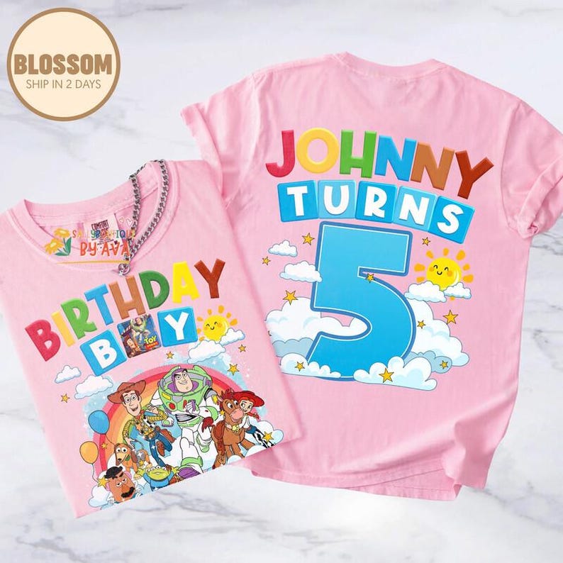 Personalized Toy Story Characters Birthday Shirt, Buzz Lightyear Custom Birthday Shirt, Disneyland Toy Story Birthday Shirt, Woody Shirt Bild 5