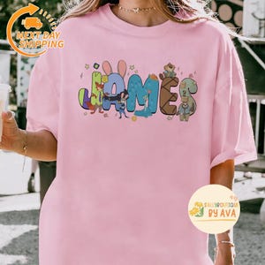 Camiseta con nombre personalizado de los personajes de Zootopia 2 de Disneyland, camiseta de Judy Hopps, Nick Wilde y Gary DeSnake, viaje familiar a Disneyland, cumpleaños de Zootopia 2 para niña. imagen 3