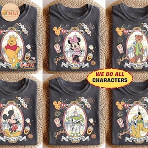 Custom All Characters Disneyland Trip 2026 Shirt, Personalized WDW Family Vacation Matching Tee, Magic Kingdom Mickey Pooh Stitch Buzz Shirt image 2