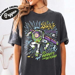 Vintage Comfort Colors Buzz Lightyear To Infinity And Beyond Shirt, Pixar Toy Story Space Ranger Tee, Disneyland Family Trip 2026 Shirt image 3