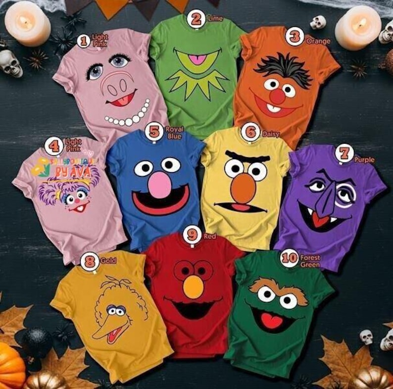 The Muppets Characters Halloween Costume Shirt, Disneyland Muppet Lovers Shirt, Disneyland Halloween, Mickey's Not So Scary Party 2026 Shirt image 1