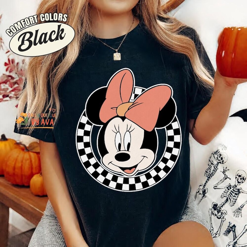 Retro Disneyland Toy Story 5 Checkered Comfort Colors Shirt, Disneyland All Characters Shirt, Lilypad Woody Buzz Disneyland Trip Shirt image 3