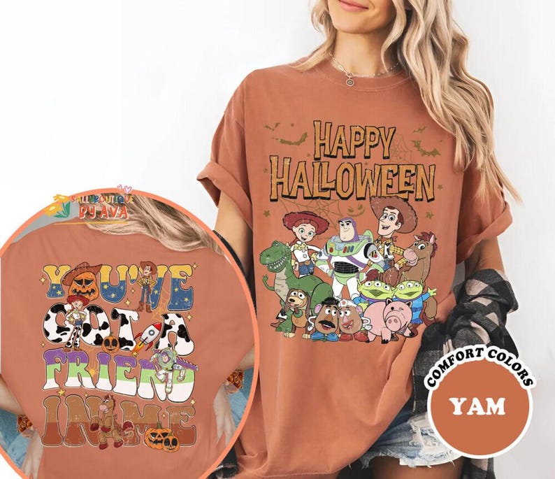 Comfort Colors® Toy Story Skeleton Halloween Shirt, Disneyland Toy Story Halloween Shirt, Toy Story Skeleton Shirt, Halloween Party 2026 Te image 5