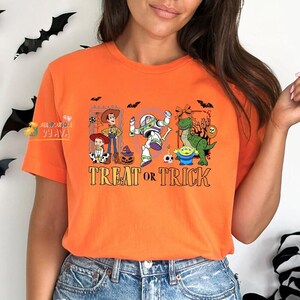Toy Story Halloween Shirt 2026, Treat Or Trick Tee, Disneyland Halloween 2026, Gift for Disneyland Fans, Comfort Colors Tee image 2