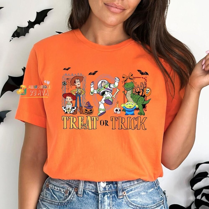 Toy Story Halloween Shirt 2026, Treat Or Trick Tee, Disneyland Halloween 2026, Gift for Disneyland Fans, Comfort Colors Tee image 2