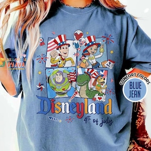 Disneyland Balloons Toy Story 4th of July Shirt, America Red White Blue Shirts, 250th USA Anniversary Shirt, Independence Day Tee 2026 image 3