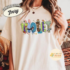 Camiseta con nombre personalizado de los personajes de Zootopia 2 de Disneyland, camiseta de Judy Hopps, Nick Wilde y Gary DeSnake, viaje familiar a Disneyland, cumpleaños de Zootopia 2 para niña. imagen 4