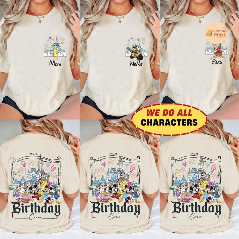 Custom All Disneyland Birthday Shirt, Best Birthday Ever, Disneyland Birthday Boy Girl, Birthday Squad, Mickey and Friends Birthday Trip Tee image 1