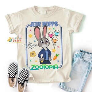 Personalized Disneyland Zootopia All Characters Group Shirts, Judy Hopps Nick Wilde Birthday T-Shirt, Disneyland Family Matching Birthday image 4