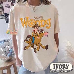 Disneyland Sheriff Woody Cowboy and Bullseye Shirt, Retro Toy Story Disneyland WDW Matching Family Shirt, Magic Kingdom Outfit, Birthday Boy image 4