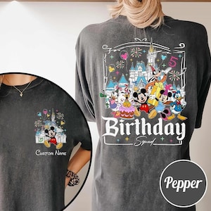 Custom All Disneyland Birthday Shirt, Best Birthday Ever, Disneyland Birthday Boy Girl, Birthday Squad, Mickey and Friends Birthday Trip Tee image 4