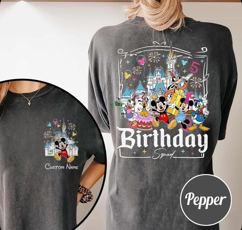 Custom All Disneyland Birthday Shirt, Best Birthday Ever, Disneyland Birthday Boy Girl, Birthday Squad, Mickey and Friends Birthday Trip Tee image 4