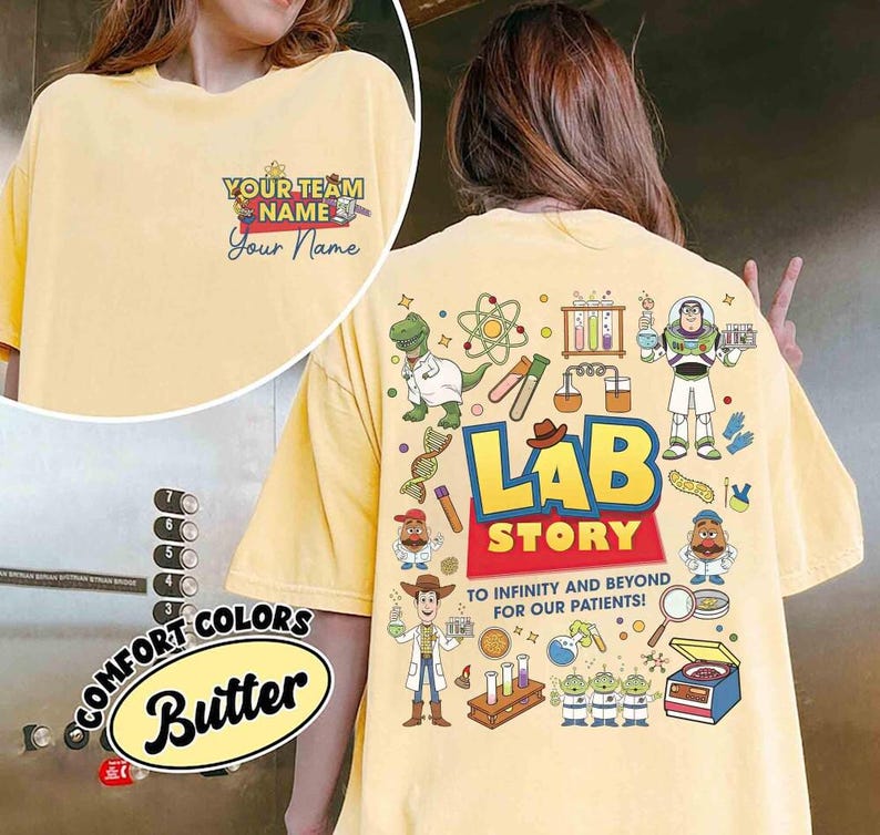 Disneyland Toy Story Lab Week Shirt, Buzz Lightyear Woody Jessie Bo Peep Lab Story 2026, Lab Team,Med Lab Clinical Laboratory Bild 3