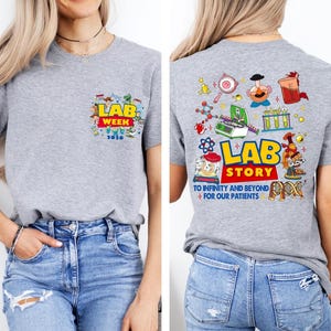 Camiseta de la Semana del Laboratorio de Toy Story 2026, camiseta de ciencia de laboratorio de Lab Story, regalo de laboratorio, camiseta del equipo técnico de laboratorio, atuendo a juego de científico imagen 3