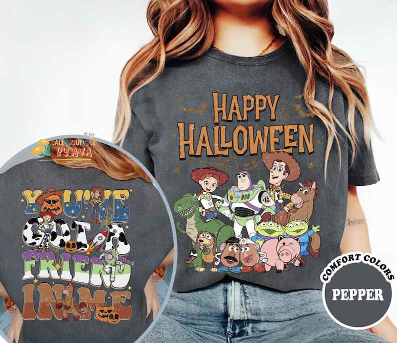 Comfort Colors® Toy Story Skeleton Halloween Shirt, Disneyland Toy Story Halloween Shirt, Toy Story Skeleton Shirt, Halloween Party 2026 Te image 6