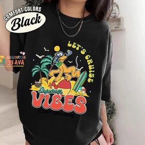 Personalized Mickey and Friends Summer Vibes Disneyland Cruise Shirt, Custom Family Vacation Shirt, Disneyland Family Cruise Matching image 4