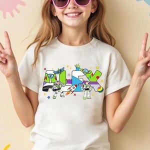 Disneyland Buzz Lightyear Custom Name Shirt, Personalized Toy Story Birthday Name Shirt, Toy Story Birthday Shirt, Family Birthday Matching image 3