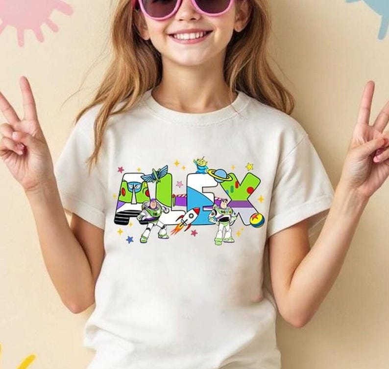 Disneyland Buzz Lightyear Custom Name Shirt, Personalized Toy Story Birthday Name Shirt, Toy Story Birthday Shirt, Family Birthday Matching image 3