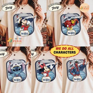 Personalized Disneyland Family Cruise Line Matching Shirt, Mickey & Friends starwars Marvel Cruise Tee, Lets Cruise Wish Dream Magic Destiny afbeelding 2