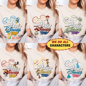 Camiseta de mi primer viaje a Disneyland, camisetas a juego de Toy Story para Disneyland, camisetas familiares para vacaciones en Disneyland, camiseta de Disneyland, primer viaje a Disneyworld imagen 1
