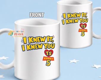Disneyland Pixar Toy Story 5 I Knew It I Knew You Mug, Toy Story 5 Creamic Mug, Lilypad Buzz Woody Jessie Toy Story Coffee Mug