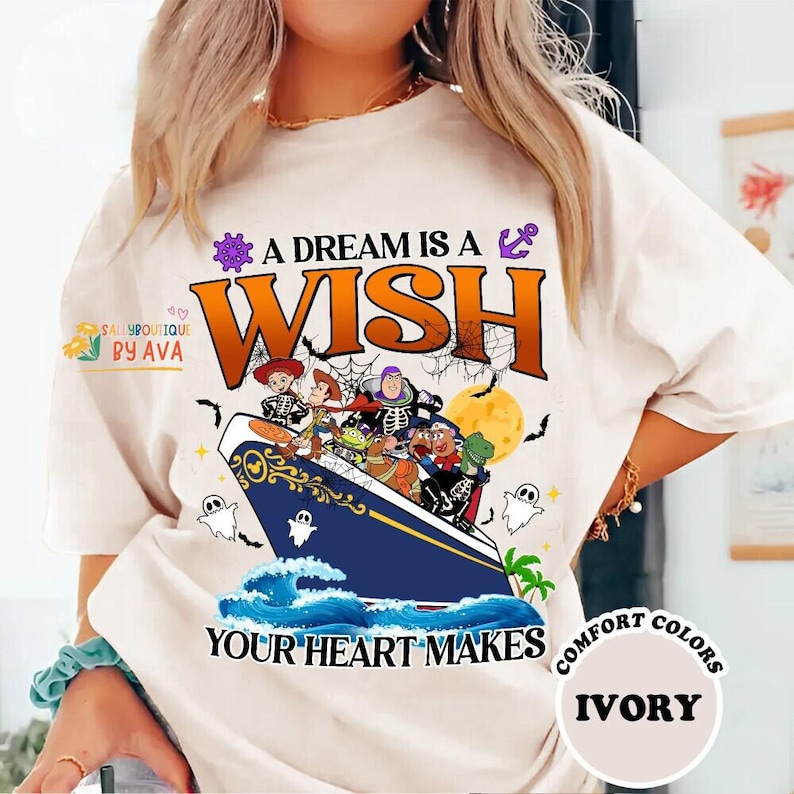 Toy Story Halloween Shirt 2026, Disneyland Cruise Trip Tee, Comfort Colors Spooky Shirt, Pixar Family Vacation Top, Gift for Her imagem 2