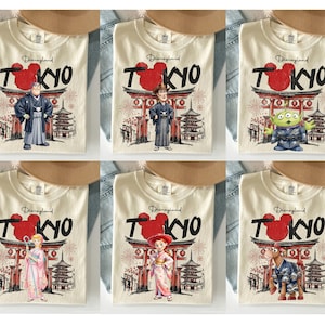 Tokyo Disneyland Toy Story Kimono Shirt, Tokyo Family Trip Tee, Disneyland Matching Shirts, Japan Vacation Girl Trip Tee, Personalized Shirt image 1