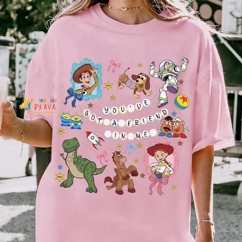 Retro Coquette Disneyland Toy Story You've Got A Friend In Me Shirt, Toy Story Characters Tee, Family Matching Shirt, Disneyland Trip Shirt image 6
