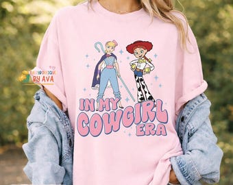 Disneyland Toy Story En mi época de vaquera Bo Peep y Jessie, Camiseta de viaje de chicas a Disneyland, Camiseta a juego para mejores amigas, Camiseta a juego para mejores amigas