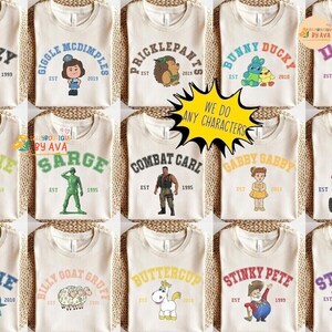 Retro Toy Story Comfort Colors Shirt, Matching Family Disneyland Shirts, Disneyland Group Shirts, Toy Story Woody Buzz Jessie LilyPad Aliens image 5
