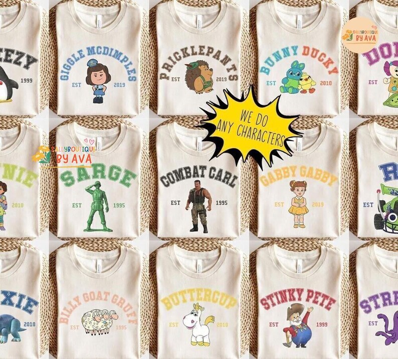 Retro Toy Story Comfort Colors Shirt, Matching Family Disneyland Shirts, Disneyland Group Shirts, Toy Story Woody Buzz Jessie LilyPad Aliens image 5
