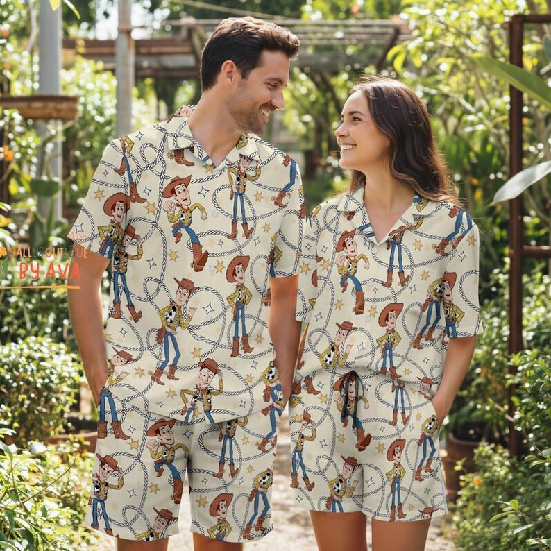 Hawaiian Shirt Toy Story Woody Cowboy Button Up Shirt, Woody Toy Story Hawaiian Shirt, Summer Beach Outfit, Disneyland Summer Vacation image 5