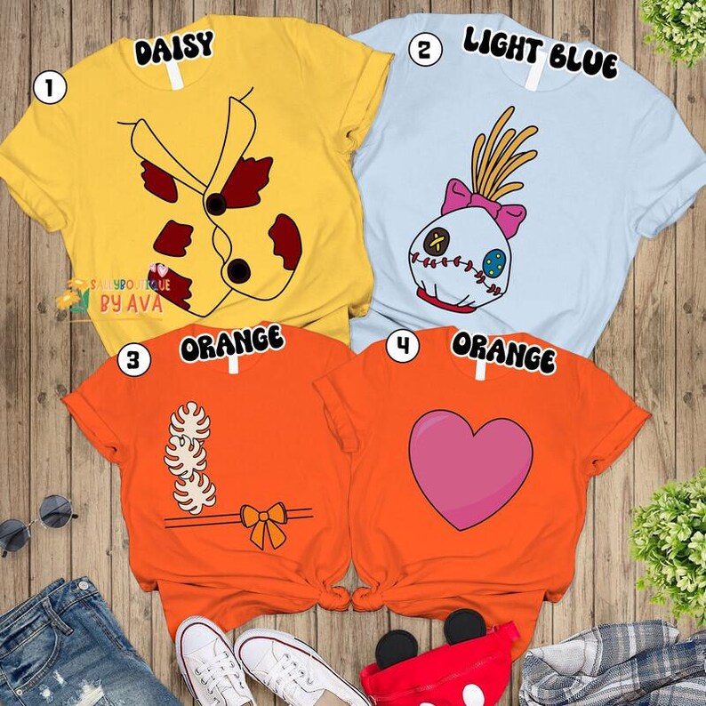 Lilo Stitch Angel Halloween Costume Shirt, Disneyland Stitch Costume Shirt, Halloween Group Costume Shirt, Mickey's Not So Scary Party immagine 2