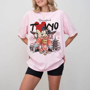 Tokyo Disneyland Mickey and Friends Kimono Shirt, Custom Disneyland Family Matching Tee, Japan Vacation 2026 Girl Trip Shirts, Group Tee image 4