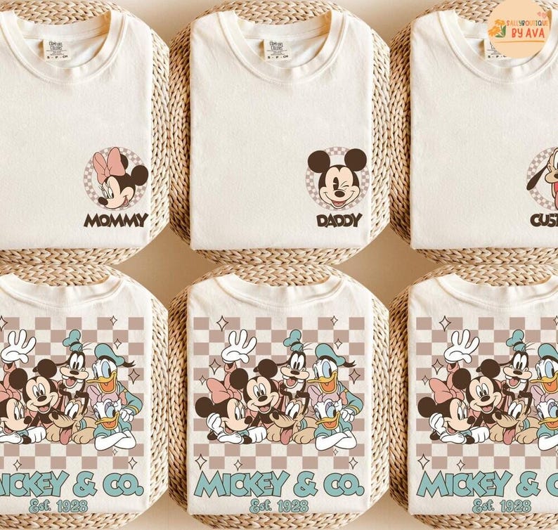 Custom Mickey & Co Shirt, Retro Mickey and Friends Shirt, Retro Disneyland Trip Shirt, Disneyland Family Vacation Shirt image 3