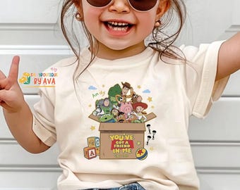 Custom Name Toy Story You've Got a Friend in Me Shirt, Woody Buzz Lightyear Rex Tee, WDW Disneyland Family Vacation 2026 Trip, Birthday Gift